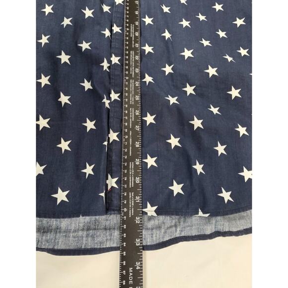 American Flag Button Down Shirt Sleeve Shirt Sz L USA RedHead Big Man Freedom - Picture 6 of 6